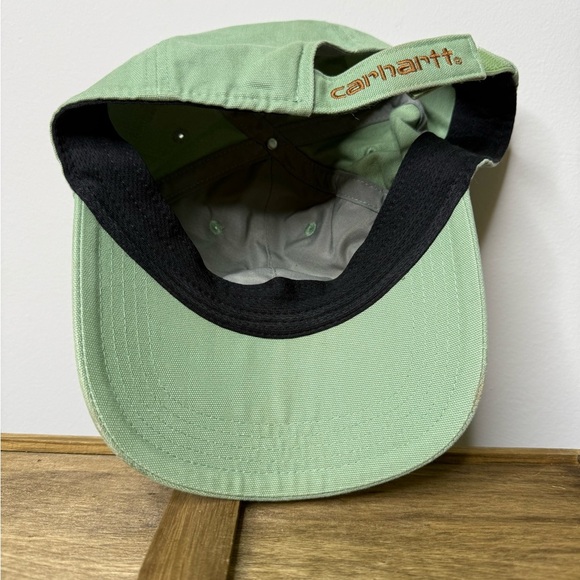 Carhartt Sage Green Hat with Tan Logo Patch - Picture 12 of 13